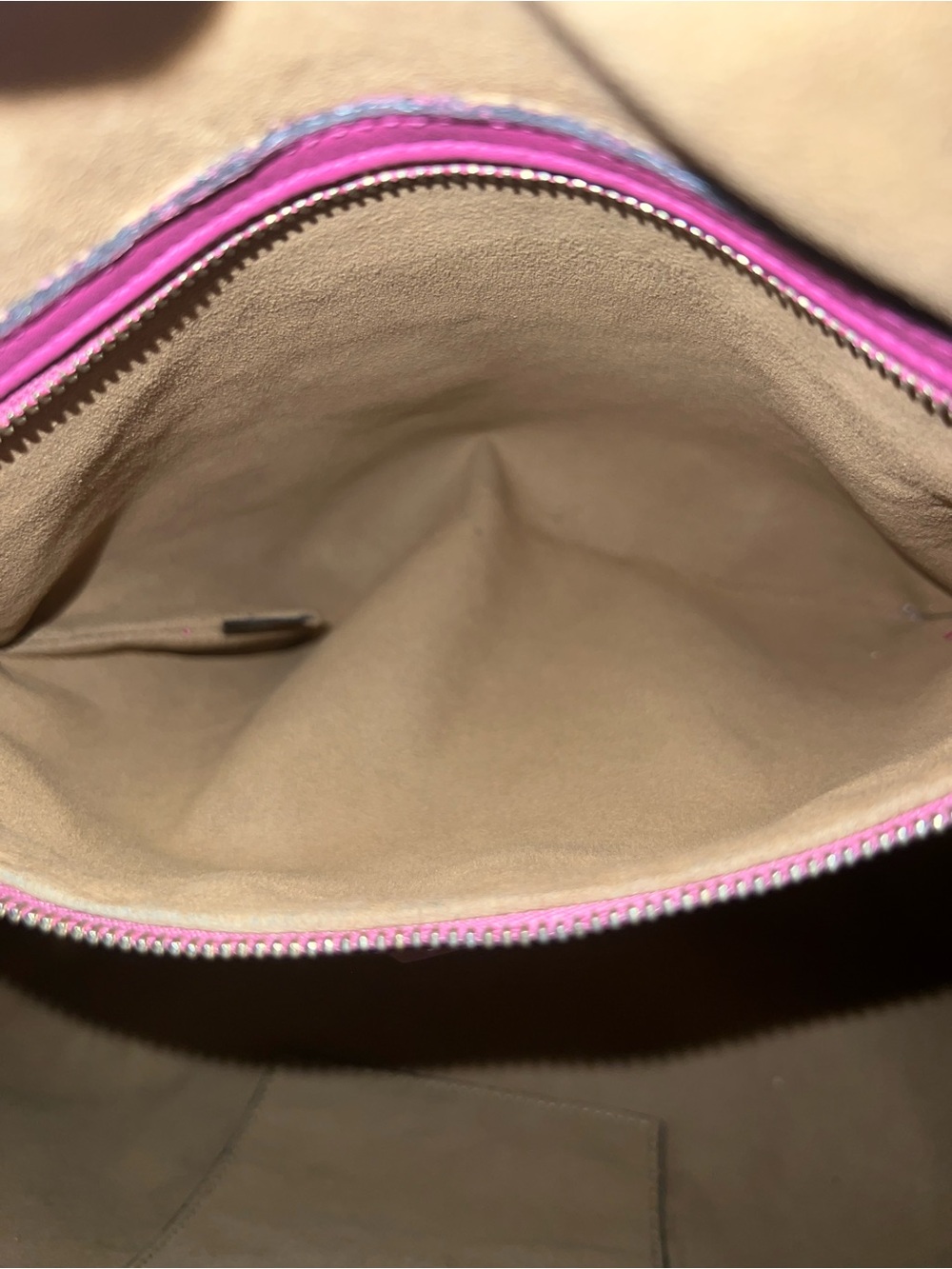 Gucci Beige GG Canvas Satchel with Pink Trim and Red 35 with strap - Picture 8 of 15